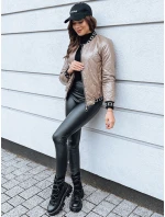 Dámská prošívaná bunda BASEBALL camel FashionStreet TY2563 Dámská prošívaná bunda BASEBALL camel FashionStreet TY2563