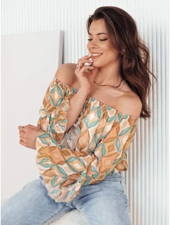 Dámská pruhovaná halenka hnědá Dstreet model 21974869 - FashionStreet