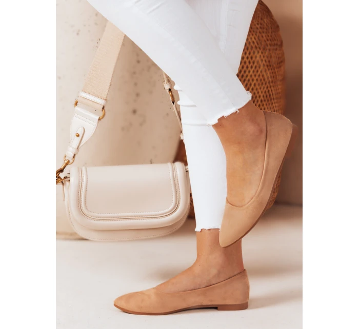 Dámské semišové baleríny s plochým podpatkem GLAMINO khaki FashionStreet ZY0775 Dámské semišové baleríny s plochým podpatkem GLAMINO khaki FashionStreet ZY0775