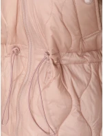 Dámská prošívaná bunda s kapucí ve světle růžové barvě FashionStreet TY5532