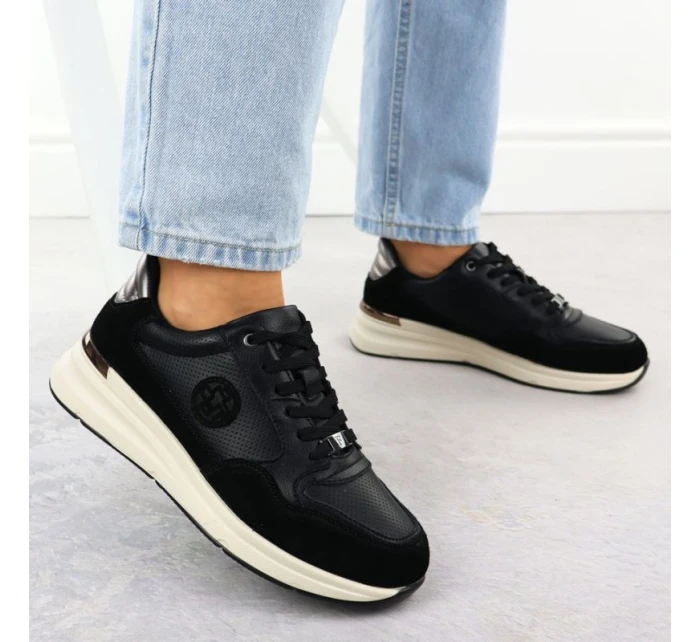 Dámské černé kožené polobotky Filippo DP7106/25 Dámské černé kožené polobotky Filippo DP7106/25