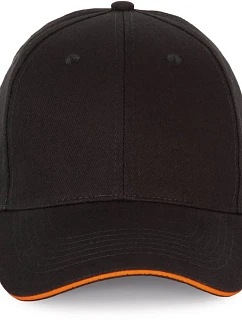 KP 185 6 panelová sandwich kšiltovka model 22423196 black/orange - K-up