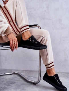 Dámské tenisky z nízkého materiálu Big Star KK274004 Černá