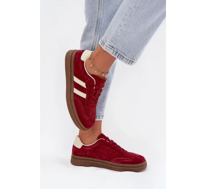 Dámské semišové tenisky na platformě bordové model 21708116 - EVENTO Dámské semišové tenisky na platformě bordové model 21708116 - EVENTO