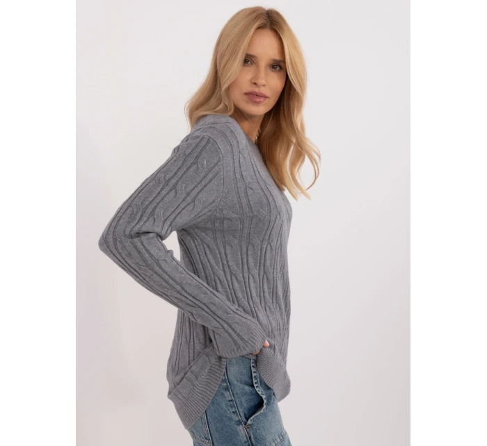 Sweter AT SW model 20463772 ciemny szary - FPrice