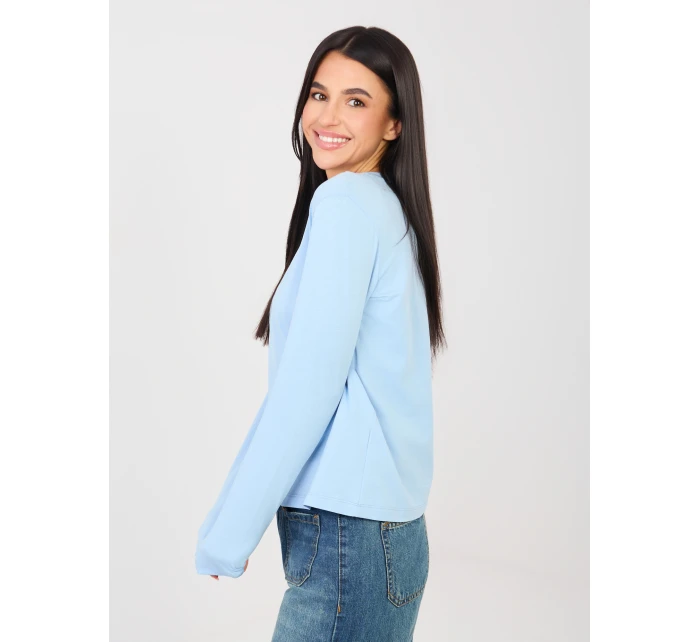 Bluzka RV BZ model 21889043 jasny niebieski - FPrice Bluzka RV BZ model 21889043 jasny niebieski - FPrice