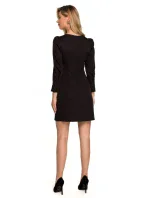 K148 Trapézové šaty - černé
