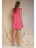 Monnari Šaty Růžové šaty s kovovou nití Multicolor