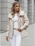 Dámská přechodná bunda TY4856 krémová - Dstreet Dámská přechodná bunda TY4856 krémová - Dstreet