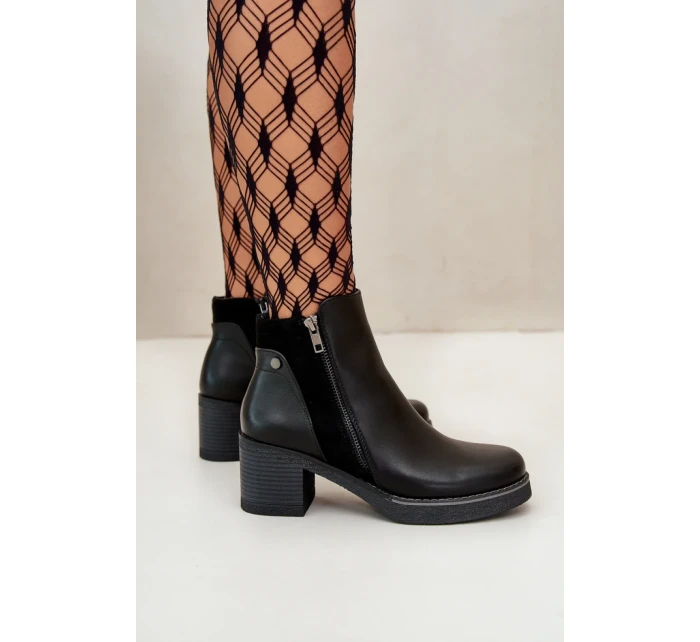 Boty na podpatku model 199291 Step in style Boty na podpatku model 199291 Step in style