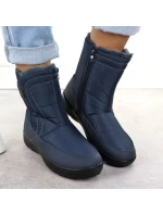 Dámské ploché zateplené sněhule tmavě modré Potocki SU33310 Dámské ploché zateplené sněhule tmavě modré Potocki SU33310