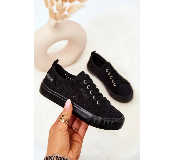 Prolamované Tenisky Big Star model 21572029 Černé - Big Star Shoes Prolamované Tenisky Big Star model 21572029 Černé - Big Star Shoes