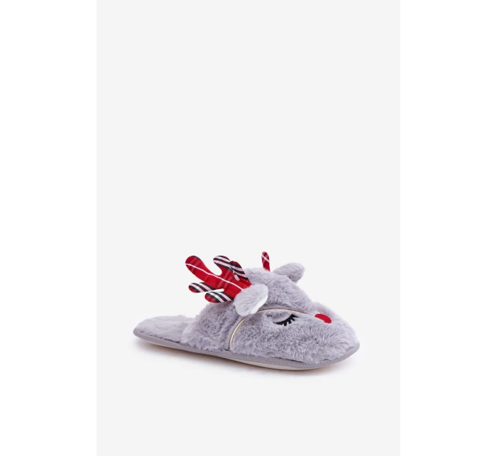 Vánoční Pantofle S Šedé model 21680787 - Boto Vánoční Pantofle S Šedé model 21680787 - Boto