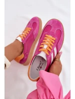 Kožené Dámské Tenisky model 22013924 Fuchsiová - S.Barski Kožené Dámské Tenisky model 22013924 Fuchsiová - S.Barski