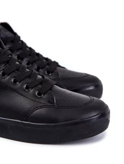 Pánské klasické kožené tenisky Big Star KK174348 Černé