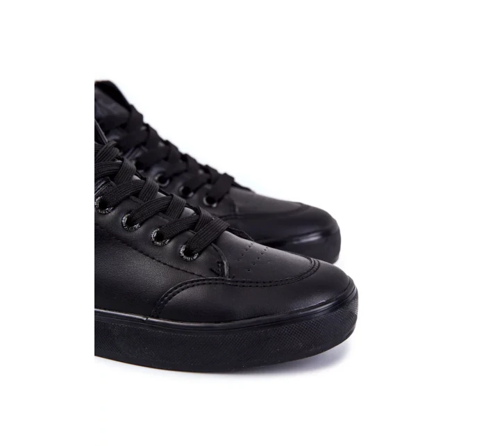 Pánské klasické kožené tenisky Big Star KK174348 Černé