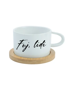 FUJ, LIDI - bílý hrníček makronka 200 ml