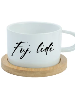 FUJ, LIDI - bílý hrníček makronka 200 ml