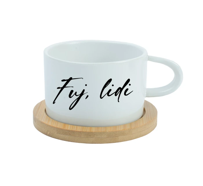 FUJ, LIDI - bílý hrníček makronka 200 ml