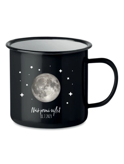 Personalizovaný retro plecháček s měsíční fází 