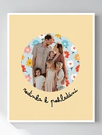 Personalizovaný magický fotoobraz v rámu - 40x50 - výřez fotky na podkladu