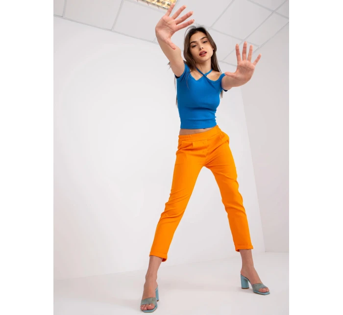 Dámské kalhoty DHJ SP model 18761979 Oranžová - FPrice Dámské kalhoty DHJ SP model 18761979 Oranžová - FPrice