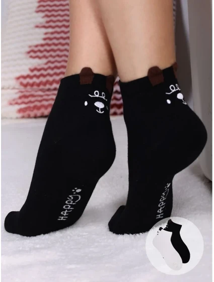 YOCLUB SKA-0178 Dívčí vyšívané ponožky 35-38