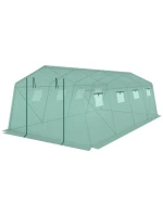 ZAHRADNÍ TUNEL 300x600x200 cm PE KONSTRUKCE ZELENÁ OCEL