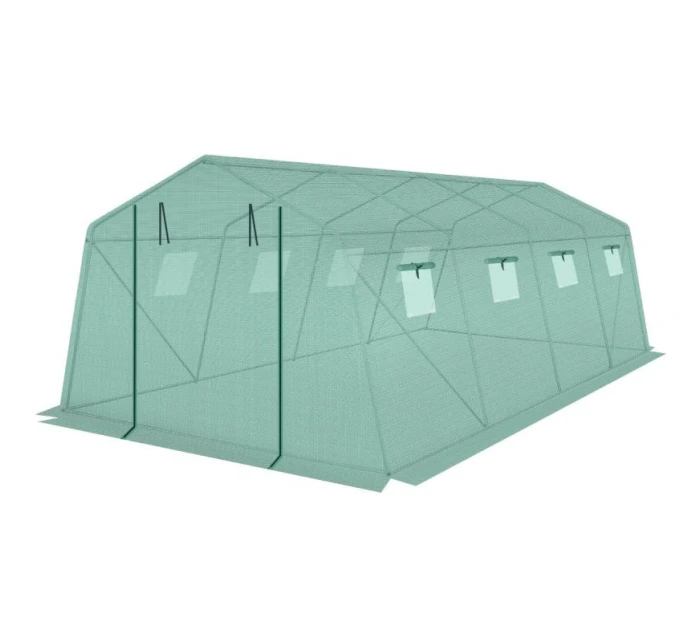 ZAHRADNÍ TUNEL 300x600x200 cm PE KONSTRUKCE ZELENÁ OCEL