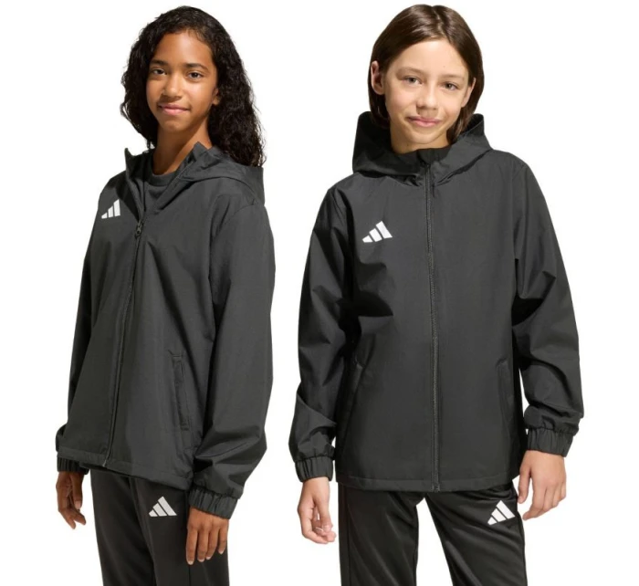 Dětská bunda adidas Entrada 26 All Weather černá JZ9104 Dětská bunda adidas Entrada 26 All Weather černá JZ9104