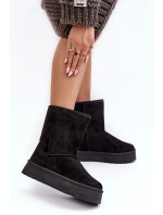 Dámské sněžné boty zateplené kožešinou Černá Abrams Dámské sněžné boty zateplené kožešinou Černá Abrams