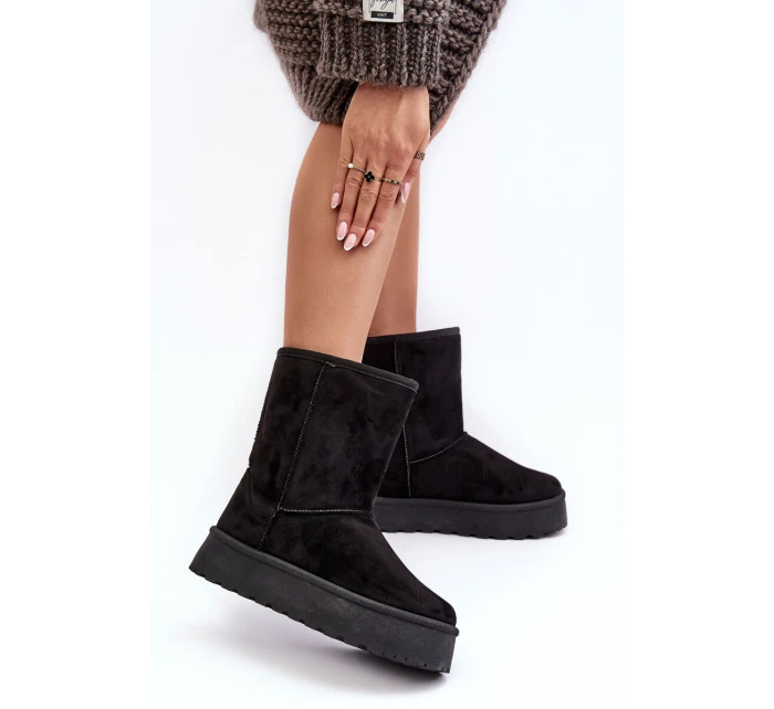 Dámské sněžné boty zateplené kožešinou Černá Abrams Dámské sněžné boty zateplené kožešinou Černá Abrams