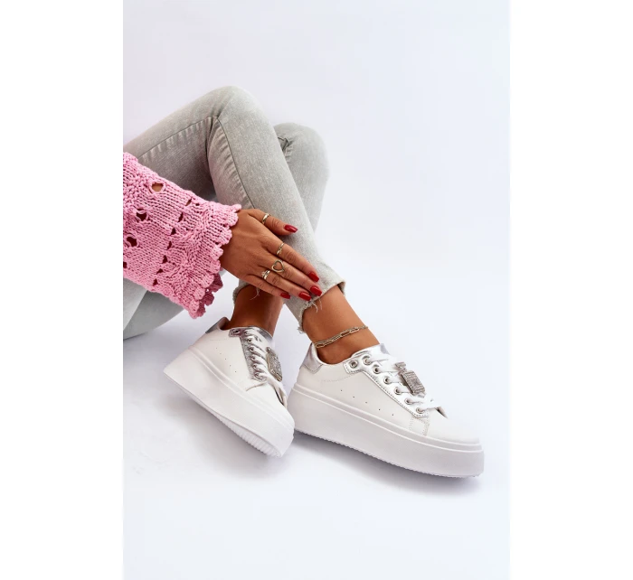 Dámské tenisky s ozdobou Bílé Celedria