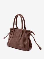 Eko semišová kabelka tmavě béžová Vessia