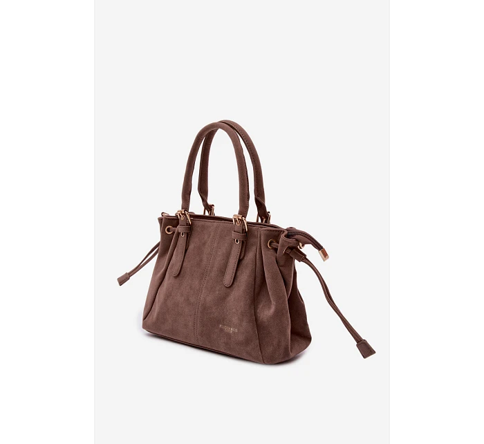 Eko semišová kabelka tmavě béžová model 22111510 - Flora&Co