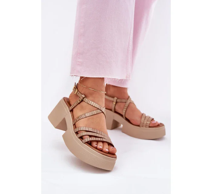 Sandály na podpatku model 214994 Step in style Sandály na podpatku model 214994 Step in style