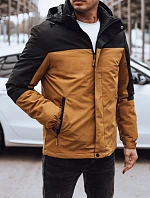 Pánská zimní bunda s kapucí FashionStreet camel TX4898