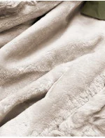 Bunda parka v army barvě kožešinovou odepínací podšívkou (5M763-136)