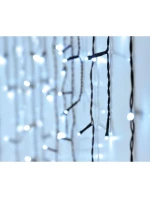 VÁNOČNÍ STROMEK SVĚTLA VENKOVNÍ SVĚTLO OPONA 360 VEDL ČASOVAČ STUDENÁ BÍLÁ PRŮHLEDNÝ KABEL