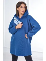 Zateplená mikina s kapucí z džínoviny