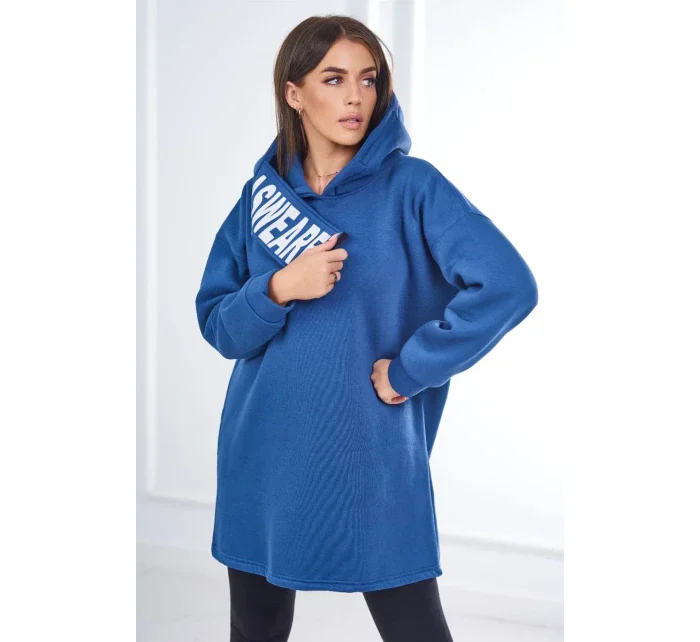 Zateplená mikina s kapucí z džínoviny