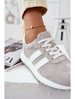 Dámské tenisky z pravé semišové šedé model 22069511 - EVENTO Dámské tenisky z pravé semišové šedé model 22069511 - EVENTO