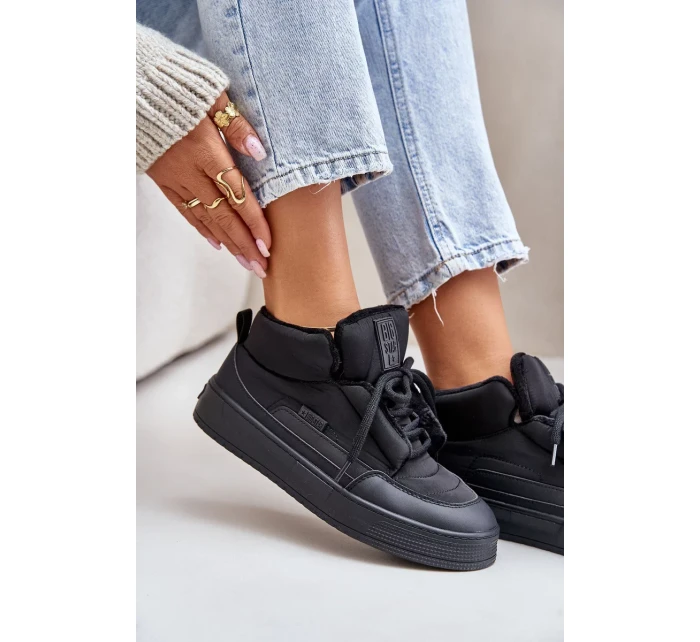 Zateplené Dámské Tenisky Big Star Černé Zateplené Dámské Tenisky Big Star Černé