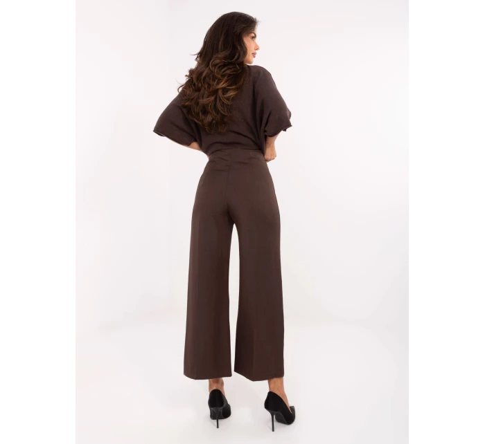 Dámské kalhoty IT SP FL9068.96 Tmavě hnědá - Rue Paris