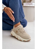 Zateplené Dámské Sportovní Boty Na Na Platformě Béžové model 21668469 - Boto Zateplené Dámské Sportovní Boty Na Na Platformě Béžové model 21668469 - Boto