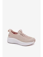 Materiálové Sportovní Boty Dámské Slip-On Kobbo 102425 Béžové