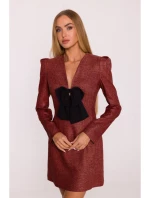 šaty s výstřihem do V bordó model 21295864 - Moe šaty s výstřihem do V bordó model 21295864 - Moe