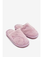 Dětské bačkory s kožíškem – fialové Norene