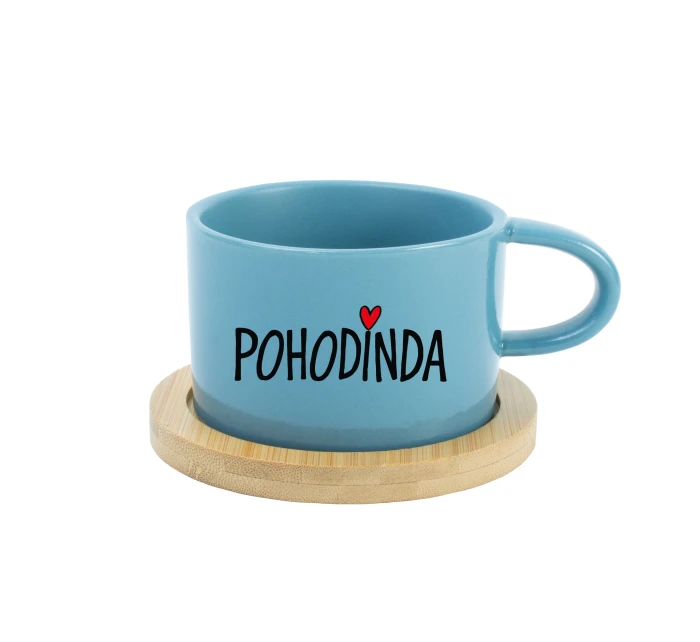 POHODINDA - modrý hrníček makronka 200 ml