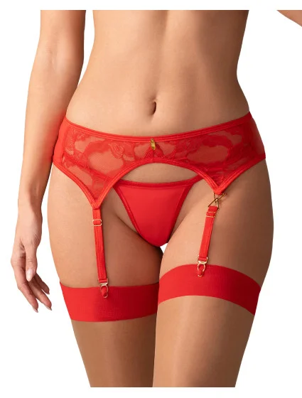 Elegantní podvazkový pás model 20739870 garter belt - Obsessive
